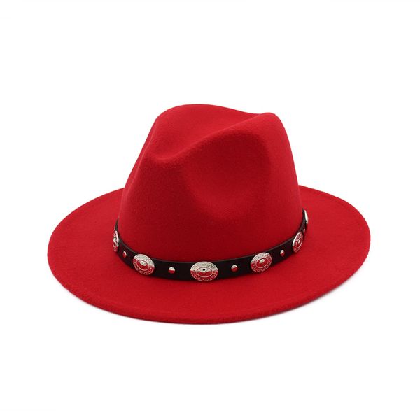 h7588 women wool felt fedoras hat men belt vintage woolen jazz cap male female fashion vinage all-match simple caps, Blue;gray
h7588 women wool felt fedoras hat men belt vintage woolen jazz cap male female fashion vinage all-match simple caps, Blue;gray