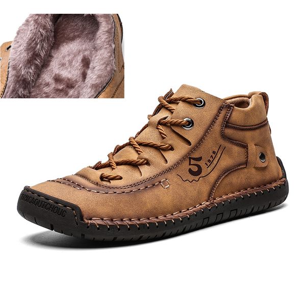 genuine leather men boots winter waterproof ankle boots outdoor working snow high male cotton shoes, Black
genuine leather men boots winter waterproof ankle boots outdoor working snow high male cotton shoes, Black