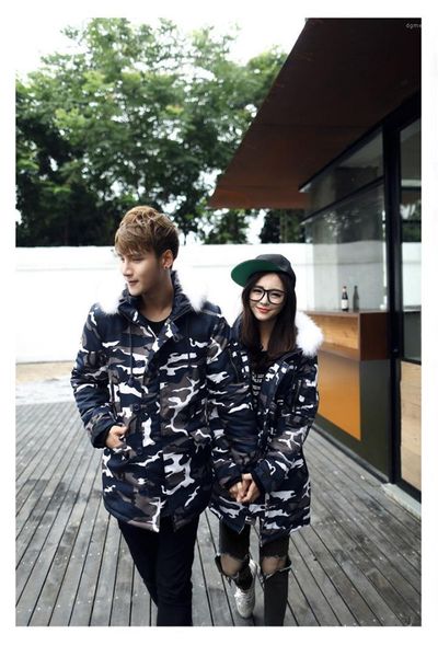 couples matching clothes blue camouflage man cotton padded jacket zipper fly with pocket woman winter, Black
couples matching clothes blue camouflage man cotton padded jacket zipper fly with pocket woman winter, Black
