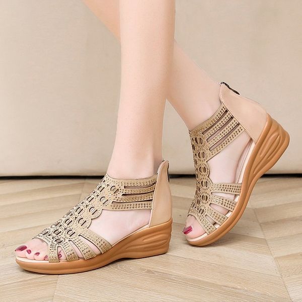 2019 summer new style korean-style sandal boots thick bottomed slanted heel rome fish mouth sandal boots fairy-style flat, Black
2019 summer new style korean-style sandal boots thick bottomed slanted heel rome fish mouth sandal boots fairy-style flat, Black
