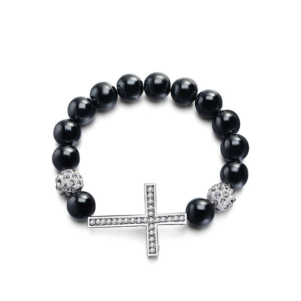 black coloured glaze beads bracelet jewelry cross elastic bangles for men and women 2018
black coloured glaze beads bracelet jewelry cross elastic bangles for men and women 2018