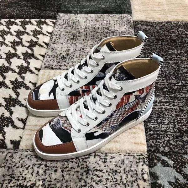 factory price men&women printed leather red bottom sneakers fashion flat high outdoor walking with box,eu35-46, Black
factory price men&women printed leather red bottom sneakers fashion flat high outdoor walking with box,eu35-46, Black