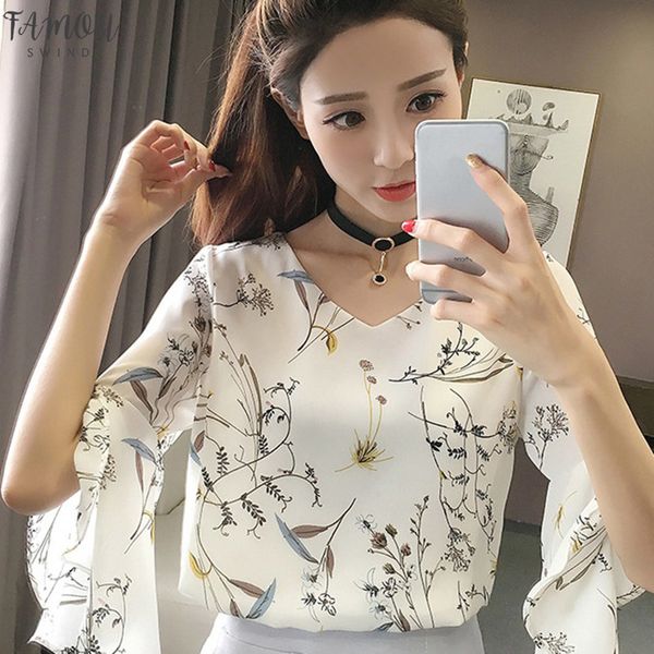 korean style floral print blouse sweet shirts womens v neck half flare sleeve blouse new arrival plus size 3xl, White
korean style floral print blouse sweet shirts womens v neck half flare sleeve blouse new arrival plus size 3xl, White