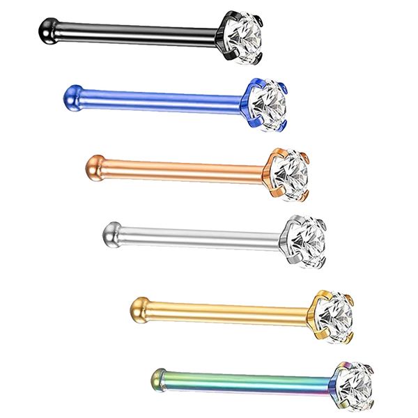 6 pieces 316l stainless steel 20g cz nose ring bars studs piercing jewelry, Slivery;golden
6 pieces 316l stainless steel 20g cz nose ring bars studs piercing jewelry, Slivery;golden