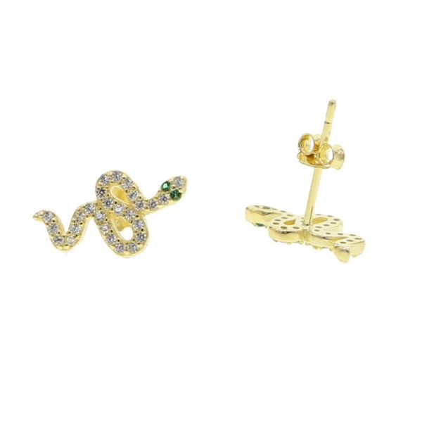 real 925 sterling silver snake shape cz earring gold color cz paved women multi piercing earrings personality gift, Golden;silver
real 925 sterling silver snake shape cz earring gold color cz paved women multi piercing earrings personality gift, Golden;silver