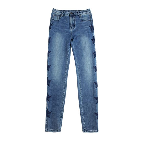 2018 spring autumn women jeans embroidery stretch pencil pants ripped jeans women skinny denim female trousers plus size, Blue 
2018 spring autumn women jeans embroidery stretch pencil pants ripped jeans women skinny denim female trousers plus size, Blue