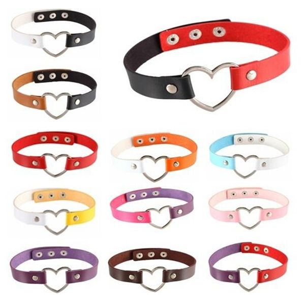 2016 punk harajuku collar choker necklace heart pu leather choker punk goth 100% handmade neck jewelry, Golden;silver
2016 punk harajuku collar choker necklace heart pu leather choker punk goth 100% handmade neck jewelry, Golden;silver
