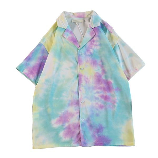 tie dyeing hawaiian shirt men \turn-down collar street men's shirt man clothing, White;black
tie dyeing hawaiian shirt men \turn-down collar street men's shirt man clothing, White;black