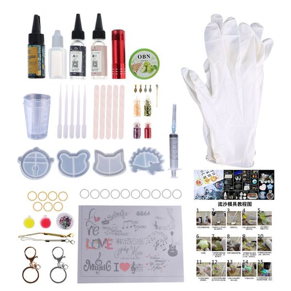 diy crystal epoxy quicksand pendant combination jewelry making accessories 
diy crystal epoxy quicksand pendant combination jewelry making accessories
