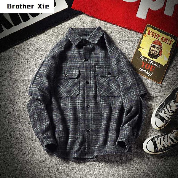 autumn new woolen shirt men fashion retro casual hole plaid shirt man streetwear wild loose long-sleeved large size -5xl, White;black
autumn new woolen shirt men fashion retro casual hole plaid shirt man streetwear wild loose long-sleeved large size -5xl, White;black