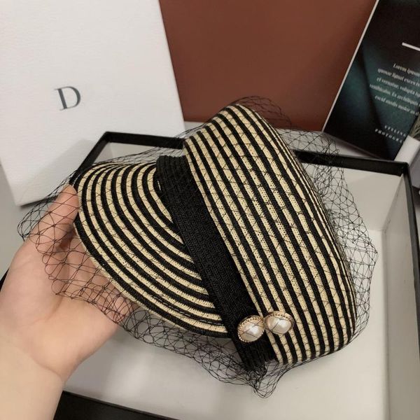 202003-zhou-mesh striped paper pearl button lady visors cap women leisure hat, Blue;gray
202003-zhou-mesh striped paper pearl button lady visors cap women leisure hat, Blue;gray
