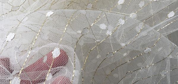 ychen 011 metallic net fabric 1m*1.4m*86gsm, Black;white
