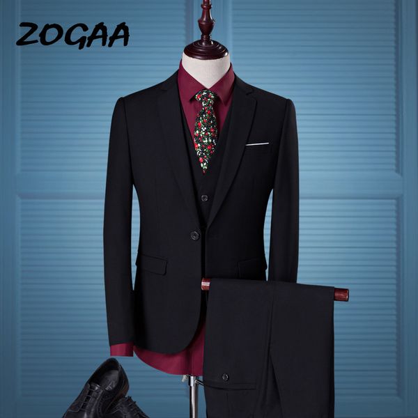 zogaa 2020 new men's business casual three-piece suit jacket groom groomsmen wedding plus size one-button suit, White;black
zogaa 2020 new men's business casual three-piece suit jacket groom groomsmen wedding plus size one-button suit, White;black