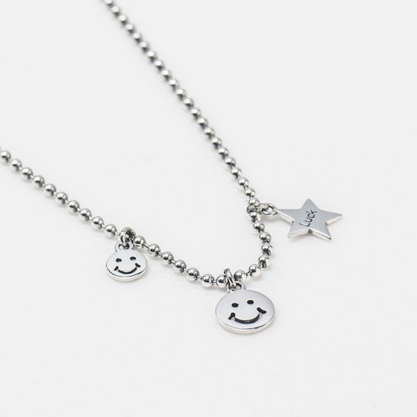 smiling face star sterling silver necklace simple s925 make old necklace female accessories
smiling face star sterling silver necklace simple s925 make old necklace female accessories