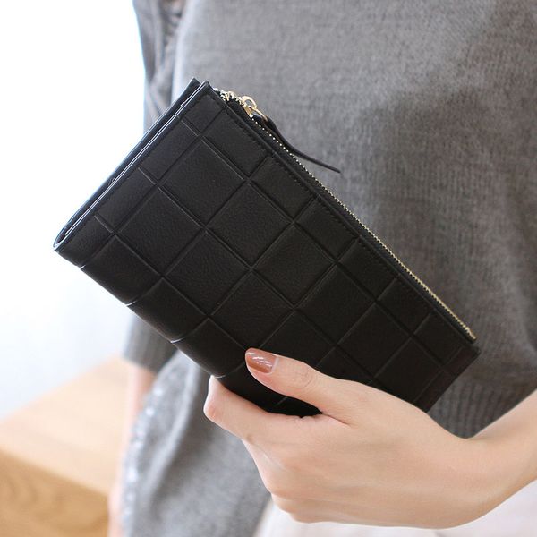 2017 women's purse fashion women wallet grid embossed pu leather wallets clutch double zipper female purses sac, Red;black
2017 women's purse fashion women wallet grid embossed pu leather wallets clutch double zipper female purses sac, Red;black