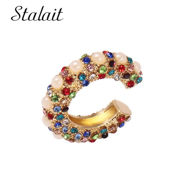 1 piece new c-shaped pearl ear bone clip crystal rhinestone cuff clip earring jewelry no pierced gold colorful earring accessory, Silver
1 piece new c-shaped pearl ear bone clip crystal rhinestone cuff clip earring jewelry no pierced gold colorful earring accessory, Silver