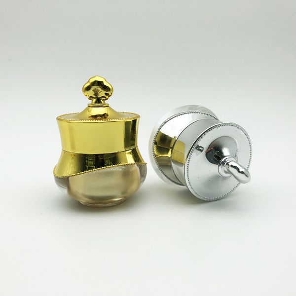 5g gold silver acrylic cream jars luxury crown shaped refillable cosmetic pot travel lotion empty bottle container
5g gold silver acrylic cream jars luxury crown shaped refillable cosmetic pot travel lotion empty bottle container