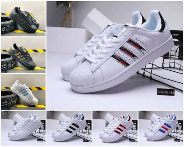 wholesale superstars shoes 2020 new black white gold hologram junior originals superstars 80s pride sneakers super star women men shoe 
wholesale superstars shoes 2020 new black white gold hologram junior originals superstars 80s pride sneakers super star women men shoe