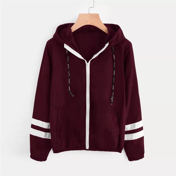 women coat hooded zipper pockets sport coat long sleeve patchwork thin skinsuits casacas para mujer chaqueta mujer jacket women, Black;brown
women coat hooded zipper pockets sport coat long sleeve patchwork thin skinsuits casacas para mujer chaqueta mujer jacket women, Black;brown