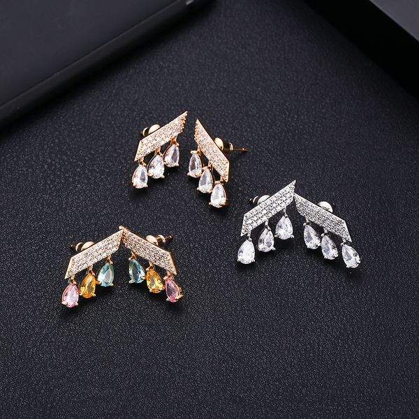 jankellyluxury waterdrop cube zircon crystal cz long dangle earrings for women african bridal earring aretes de mujer modernos, Silver
jankellyluxury waterdrop cube zircon crystal cz long dangle earrings for women african bridal earring aretes de mujer modernos, Silver