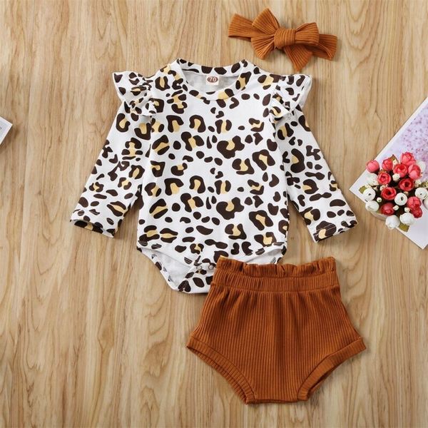 baby girl leopard clothes set toddler newborn suit spring long sleeve bodysuit shorts headband clothing outfit 3pcs, White
baby girl leopard clothes set toddler newborn suit spring long sleeve bodysuit shorts headband clothing outfit 3pcs, White
