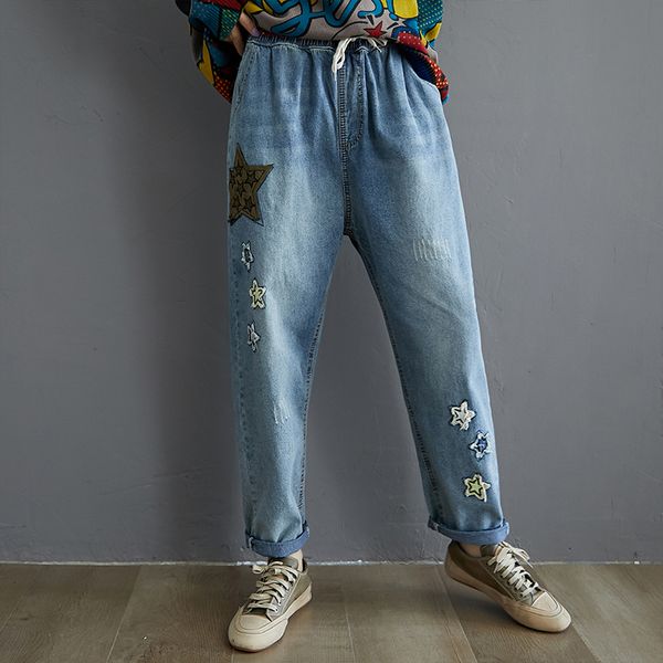 embroidery stars patchwork harem women jeans plus size blue loose drawstring pockets jeggings jeans for women new arrivals 2020
embroidery stars patchwork harem women jeans plus size blue loose drawstring pockets jeggings jeans for women new arrivals 2020