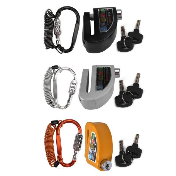 carabiner combination motorcycle helmet lock excellent aluminum zinc alloy steel wire alarm disc lock with reminder rope
carabiner combination motorcycle helmet lock excellent aluminum zinc alloy steel wire alarm disc lock with reminder rope