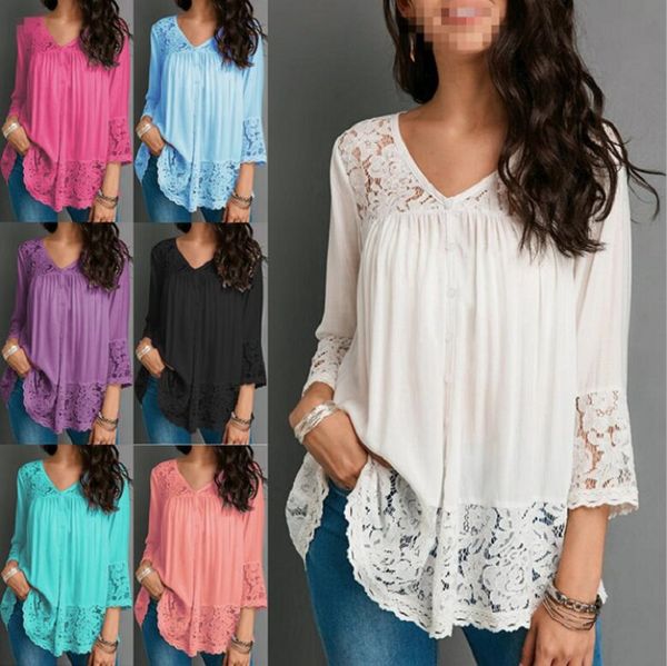 fashion women v neck long sleeve lace up panelled shirt casual solid blouse loose t shirt, White
fashion women v neck long sleeve lace up panelled shirt casual solid blouse loose t shirt, White