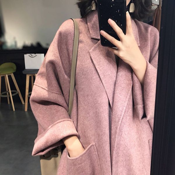 sherhure 2019 turn down collar women wool coat open stitch elegant women woolen poncho coat winter wool jacket casaco feminino, Black
sherhure 2019 turn down collar women wool coat open stitch elegant women woolen poncho coat winter wool jacket casaco feminino, Black