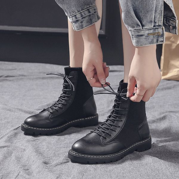 rock shoes woman luxury designer riding boots winter women lace up booties ladies low heels booties round toe martins fashion, Black
rock shoes woman luxury designer riding boots winter women lace up booties ladies low heels booties round toe martins fashion, Black