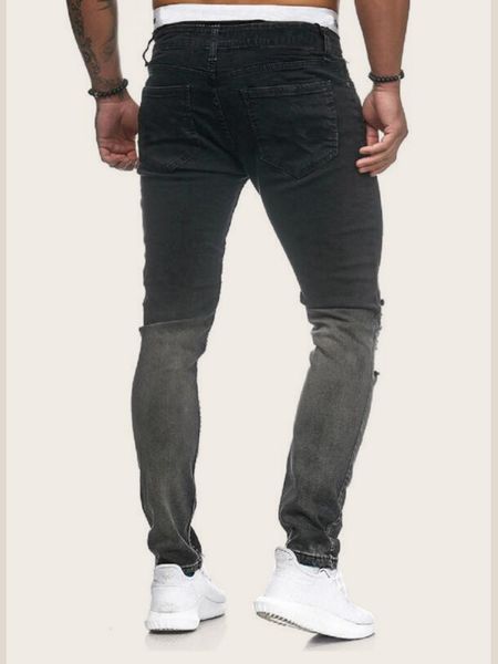e-baihui 2021 new men's casual jeans fashion solid color washing process trousers broken hole slim feet embroidered pants 7005, Blue
e-baihui 2021 new men's casual jeans fashion solid color washing process trousers broken hole slim feet embroidered pants 7005, Blue