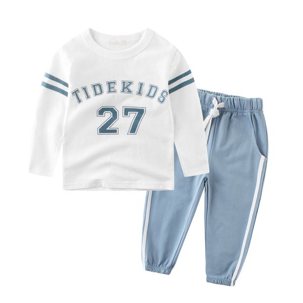 tracksuit for boys children clothing kids clothes sports suit for boys and girls striped and letter printed t-shirt and pants, White
tracksuit for boys children clothing kids clothes sports suit for boys and girls striped and letter printed t-shirt and pants, White