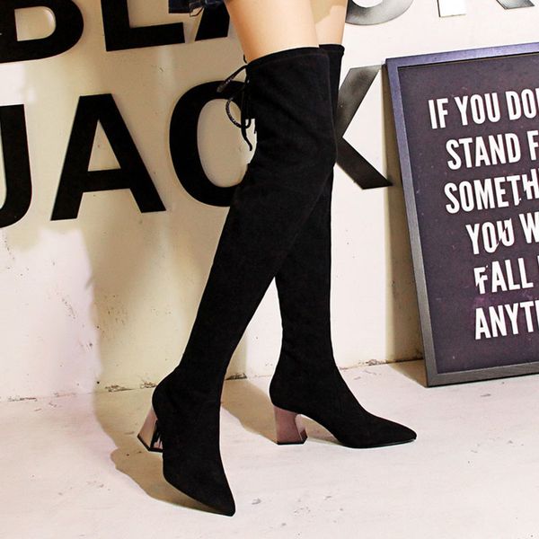 nice ladies' autumn winter pointed boots fashion high heel shoes women high heel over-the-knee boots, Black
nice ladies' autumn winter pointed boots fashion high heel shoes women high heel over-the-knee boots, Black