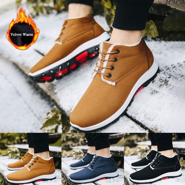 fur sneakers for mens winter shoes casual plus velvet thickening lace up men's high warm shoes solid waterproof men sneakers, Black
fur sneakers for mens winter shoes casual plus velvet thickening lace up men's high warm shoes solid waterproof men sneakers, Black