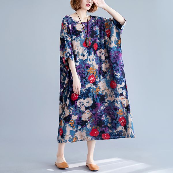 2020 summer new women dress cotton and linen pluz size fashion ladies dress short sleeve print robe female v921, Black;gray
2020 summer new women dress cotton and linen pluz size fashion ladies dress short sleeve print robe female v921, Black;gray