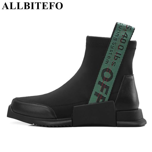 allbitefo brand natural genuine leather +elastic material flat heel women boot fashion casual girls ankle motorcycle boots ly191224 s, Black
allbitefo brand natural genuine leather +elastic material flat heel women boot fashion casual girls ankle motorcycle boots ly191224 s, Black