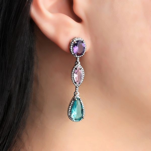 colorful water drop long earring for women cubic zirconia multicolor crystal glass drop earrings statement fashion party jewelry t190626, Silver
colorful water drop long earring for women cubic zirconia multicolor crystal glass drop earrings statement fashion party jewelry t190626, Silver