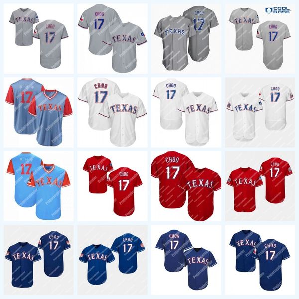 Texas 17 Shin-Soo Choo Final Season Stadium Rangers 2019 Spring Training 2018 Players Weekend Nickname Flex base Cool base Baseball Jersey
Texas 17 Shin-Soo Choo Final Season Stadium Rangers 2019 Spring Training 2018 Players Weekend Nickname Flex base Cool base Baseball Jersey