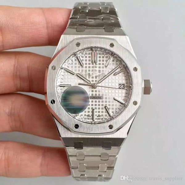 2019 white dial royal oak silver case stainless steel bracelet mens watch 15400st automatic movement watch men, Slivery;brown
2019 white dial royal oak silver case stainless steel bracelet mens watch 15400st automatic movement watch men, Slivery;brown