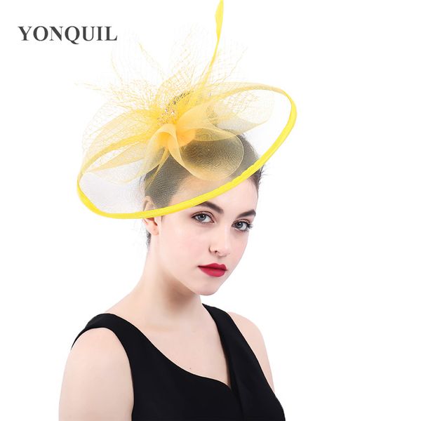 charming feather big hat women kenducky party fascinator female summer large headdress race bridal headpiece wedding accessories
charming feather big hat women kenducky party fascinator female summer large headdress race bridal headpiece wedding accessories