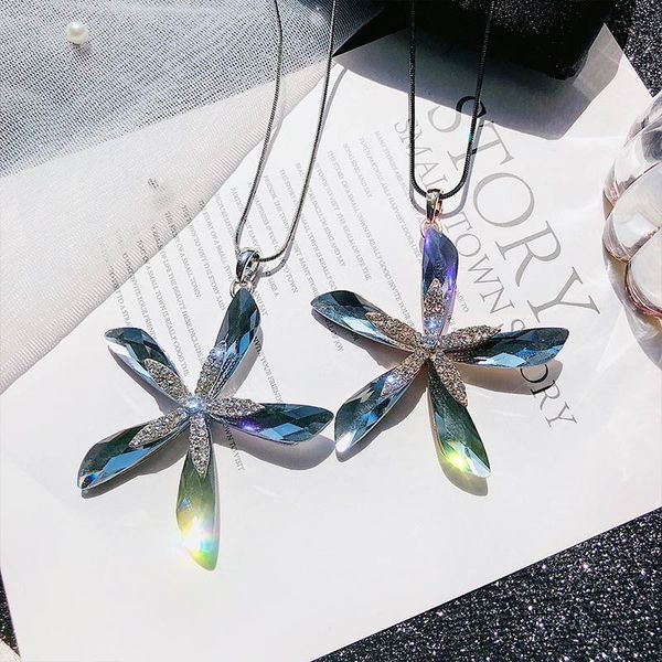 ustar new big flower crystal pendant necklaces for women long sweater chain necklaces statement fashion jewelry gifts bijoux, Silver
ustar new big flower crystal pendant necklaces for women long sweater chain necklaces statement fashion jewelry gifts bijoux, Silver