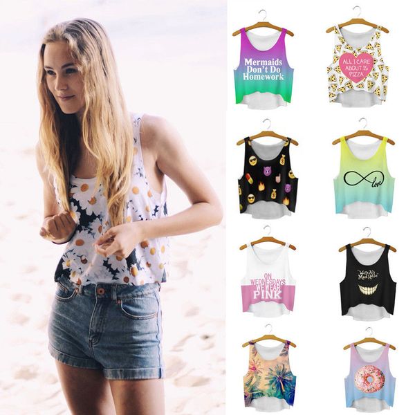 2018 brand new women summer vest sleeveless casual tank t-shirt printed casual summer clothes outfits
2018 brand new women summer vest sleeveless casual tank t-shirt printed casual summer clothes outfits
