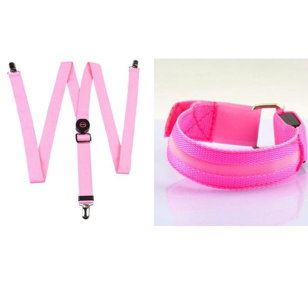 adjustable led suspenders bracelet arm belt band glow bangle flashing light suspender for cycling running outdoor night riding, Black;white
adjustable led suspenders bracelet arm belt band glow bangle flashing light suspender for cycling running outdoor night riding, Black;white