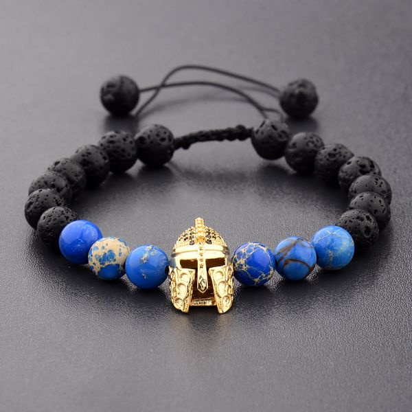 fashion luxury spartan helmet cubic zircornia bracelet pulsera hombre 2020 lava stone beads charm bracelets, Black
fashion luxury spartan helmet cubic zircornia bracelet pulsera hombre 2020 lava stone beads charm bracelets, Black
