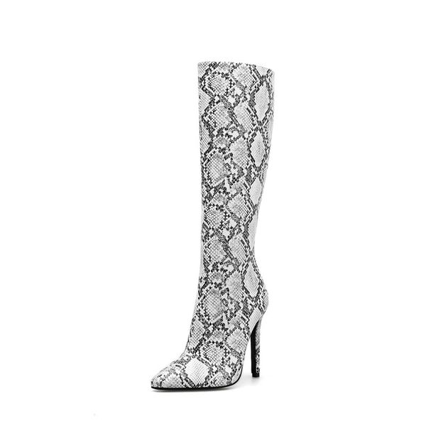 2019 new women's high heels boots pu over the knee shoes woman pointed toe snake pattern women's winter boots size 35-40, Black
2019 new women's high heels boots pu over the knee shoes woman pointed toe snake pattern women's winter boots size 35-40, Black