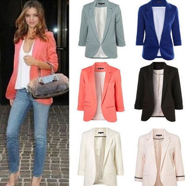 candy color seven-point sleeve small suit commuter models slim ladies suit jacket commuter models slim jacket women, White;black
candy color seven-point sleeve small suit commuter models slim ladies suit jacket commuter models slim jacket women, White;black