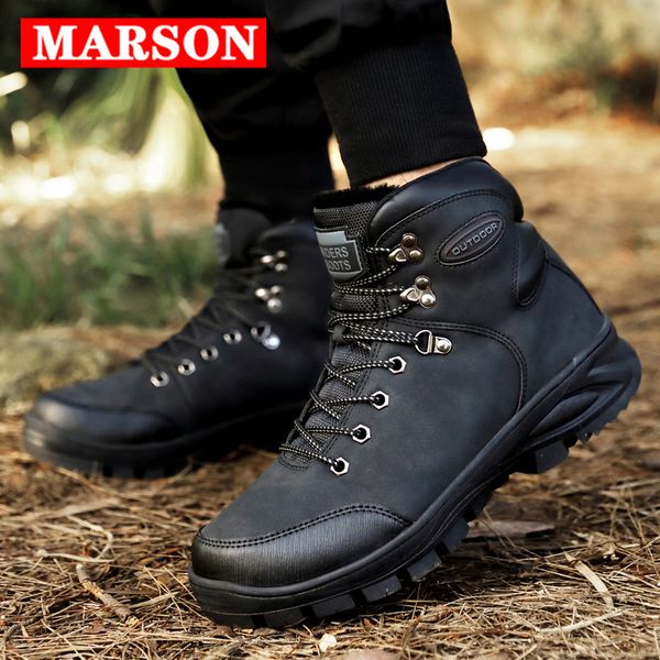 marson men's warm winter snow boots rome high boot waterproof lace-up hiking handmade casual shoes big size footwear, Black
marson men's warm winter snow boots rome high boot waterproof lace-up hiking handmade casual shoes big size footwear, Black