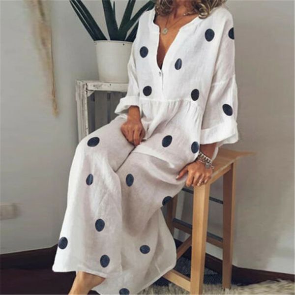 женщины длинные maixi платье полька dot printed повседневный boho кафтан мундир плюс размер платья осень весна с длинным рукавом v-образным, Black;gray
женщины длинные maixi платье полька dot printed повседневный boho кафтан мундир плюс размер платья осень весна с длинным рукавом v-образным, Black;gray