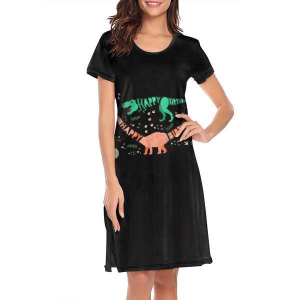 nighties for women birthday cute dinosaur enjoy printing personality short sleeve nightdress head logo emblem trex monster cartoon ride, Black;red
nighties for women birthday cute dinosaur enjoy printing personality short sleeve nightdress head logo emblem trex monster cartoon ride, Black;red