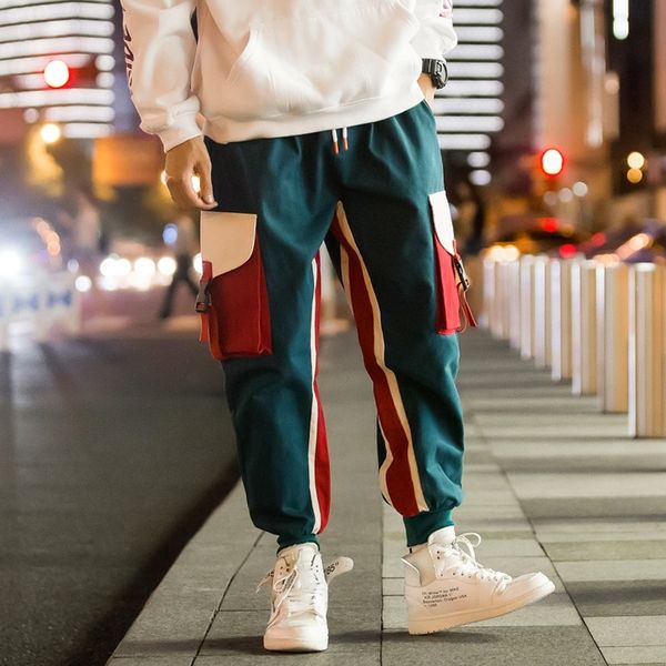 men's pants ankel length streetwear cargo 2021 color block harem side striped sweatpants patchwork casual joggers, Black
men's pants ankel length streetwear cargo 2021 color block harem side striped sweatpants patchwork casual joggers, Black
